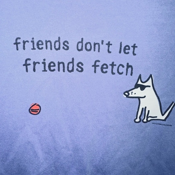 It’s a Dog’s Life blue fetch Tshirt size small - Picture 2 of 7